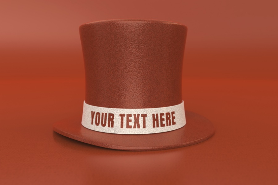 魔术帽、摩登帽风格ps样机场景，可用于帽子设计logo样机psd模版