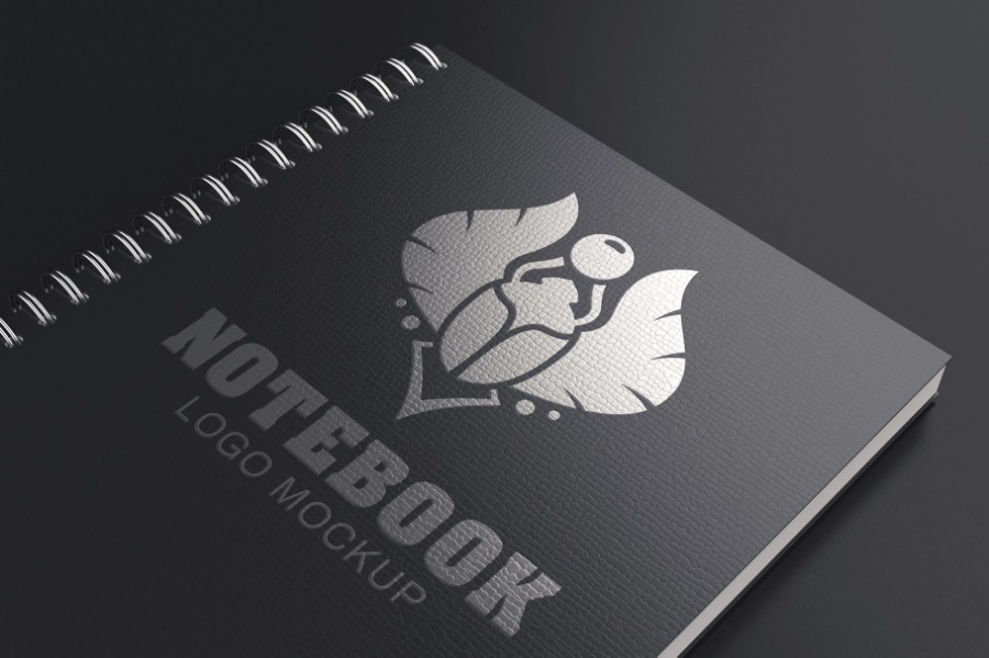 Notebook筆記本封面logo展示樣機素材