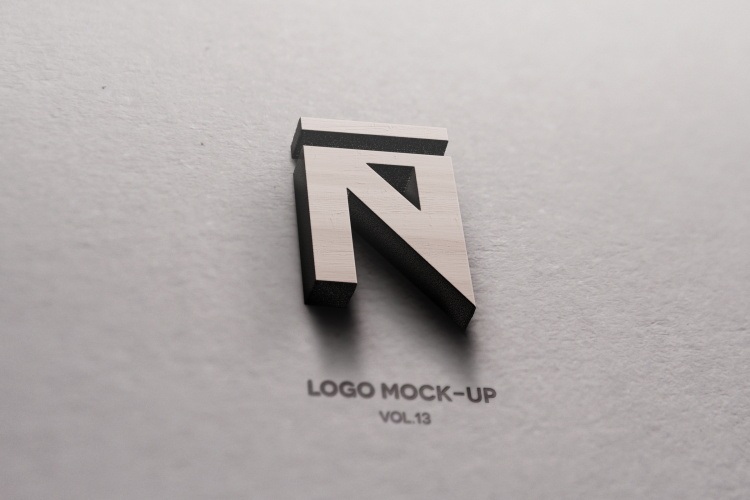 适合单个字母的logo效果展示样机