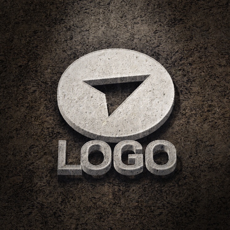 3d标志logo效果ps样机