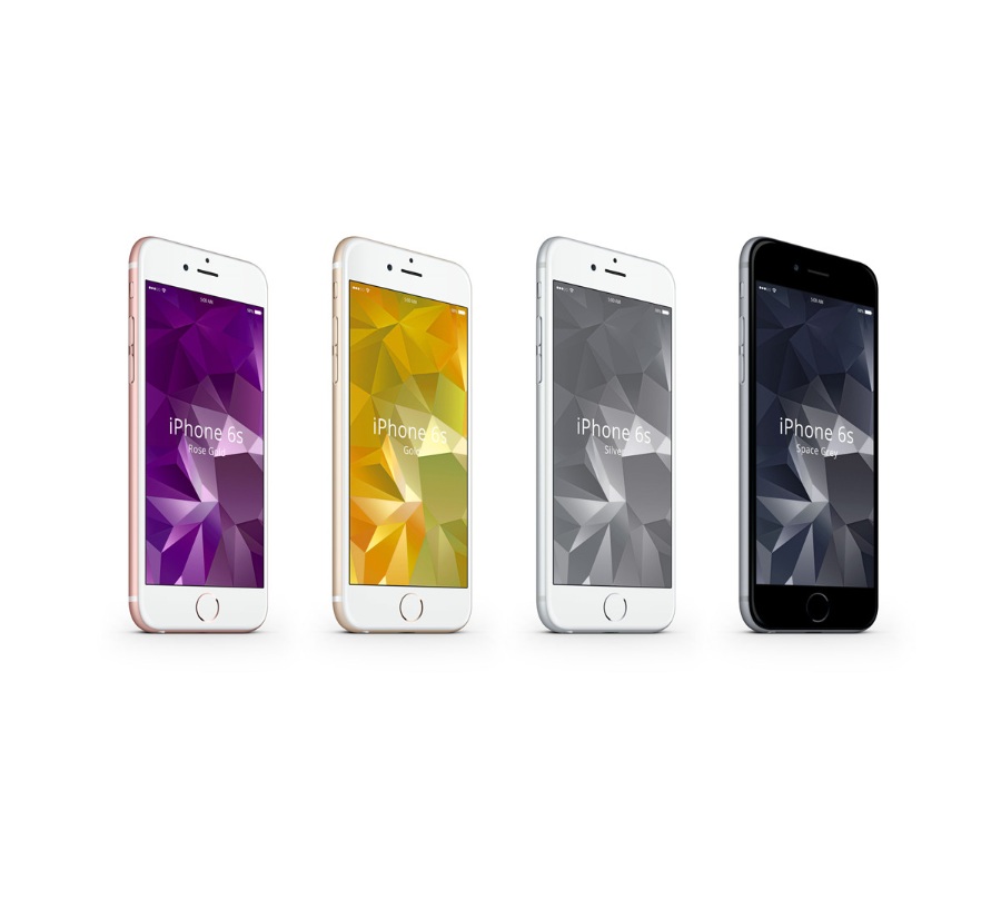 4款不同的iPhone6手机立面展示