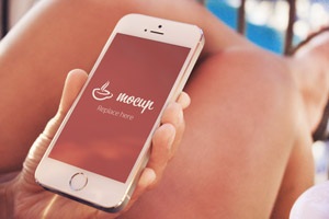 白色苹果6手机ps样机模板