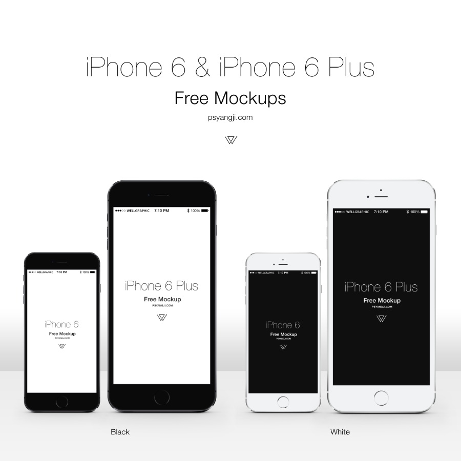 Apple iPhone 6 and iPhone 6 Plus MOCKUP PSD