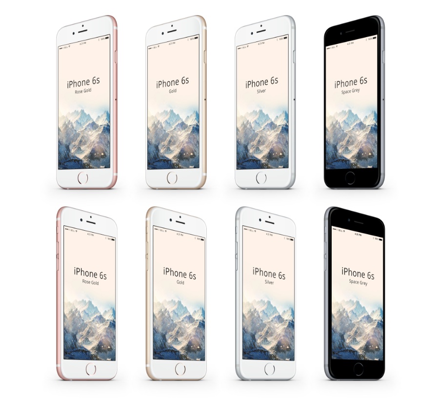 几款不同颜色的iPhone 6S设计ps样机