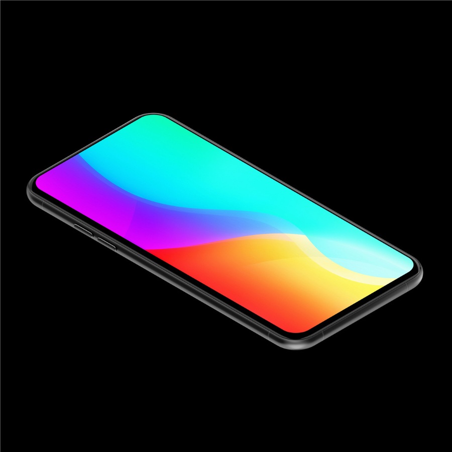 彩色曲面手机智能贴图样机