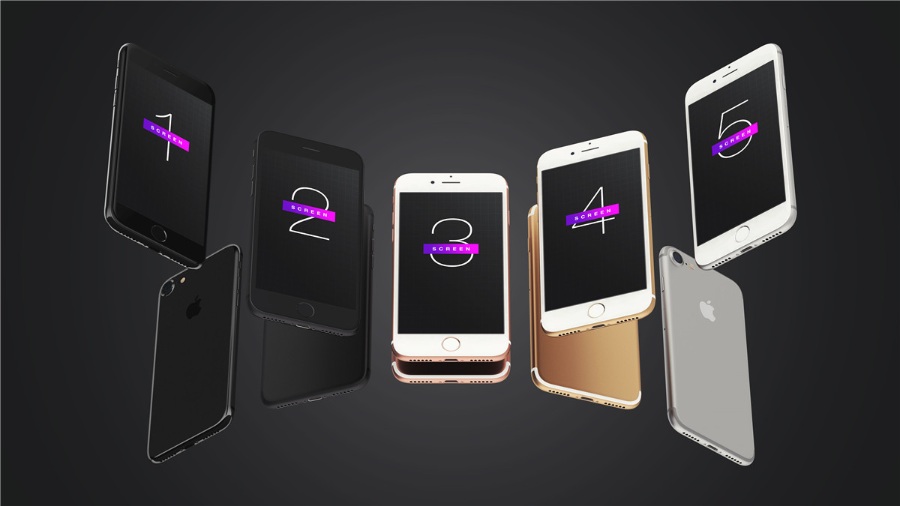 翱翔于空间的app界面设计模板