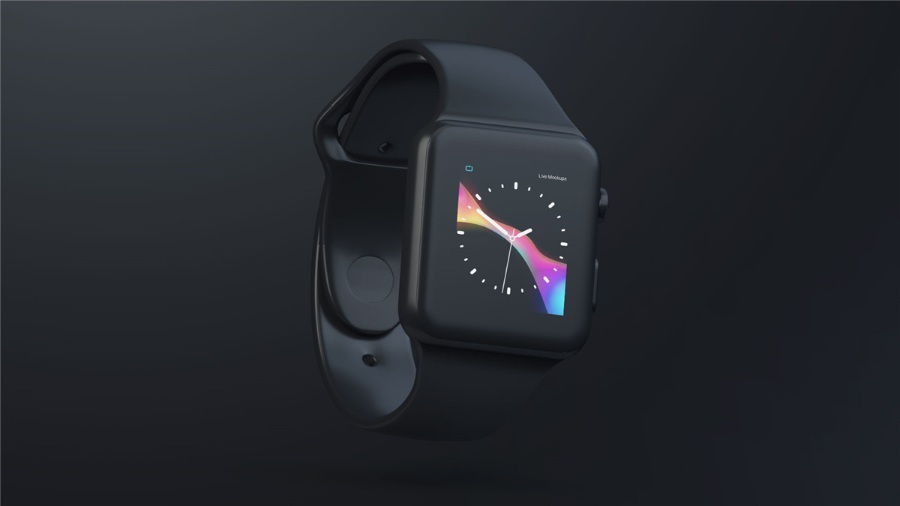 黑色Apple Watch手表样机