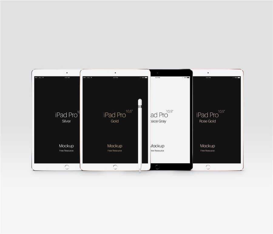 iPad和触控笔平板psd样机