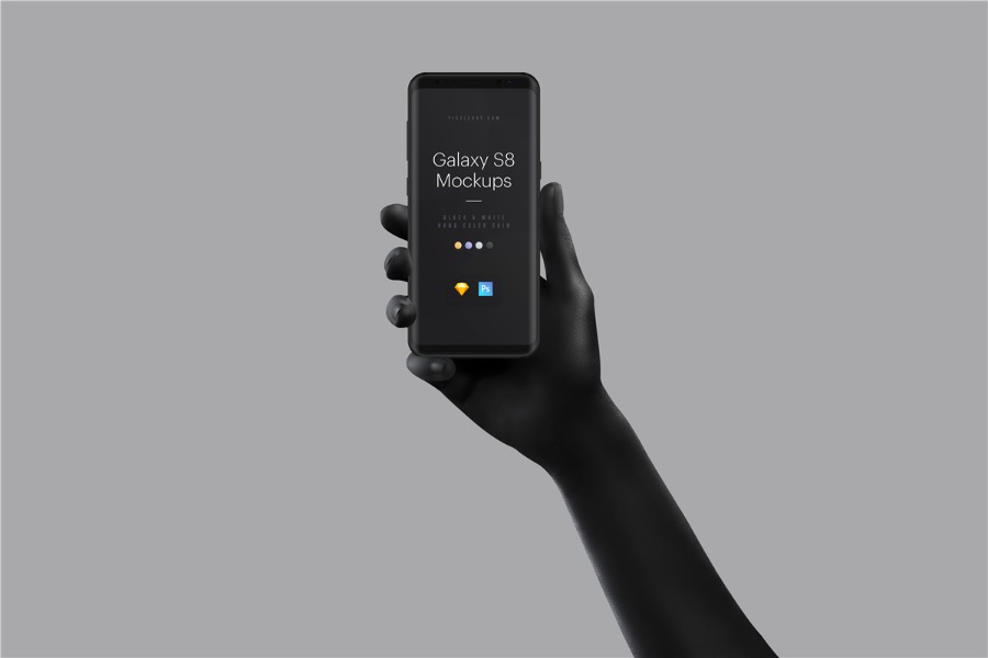 黑色皮肤和手机的黑简直太天然了