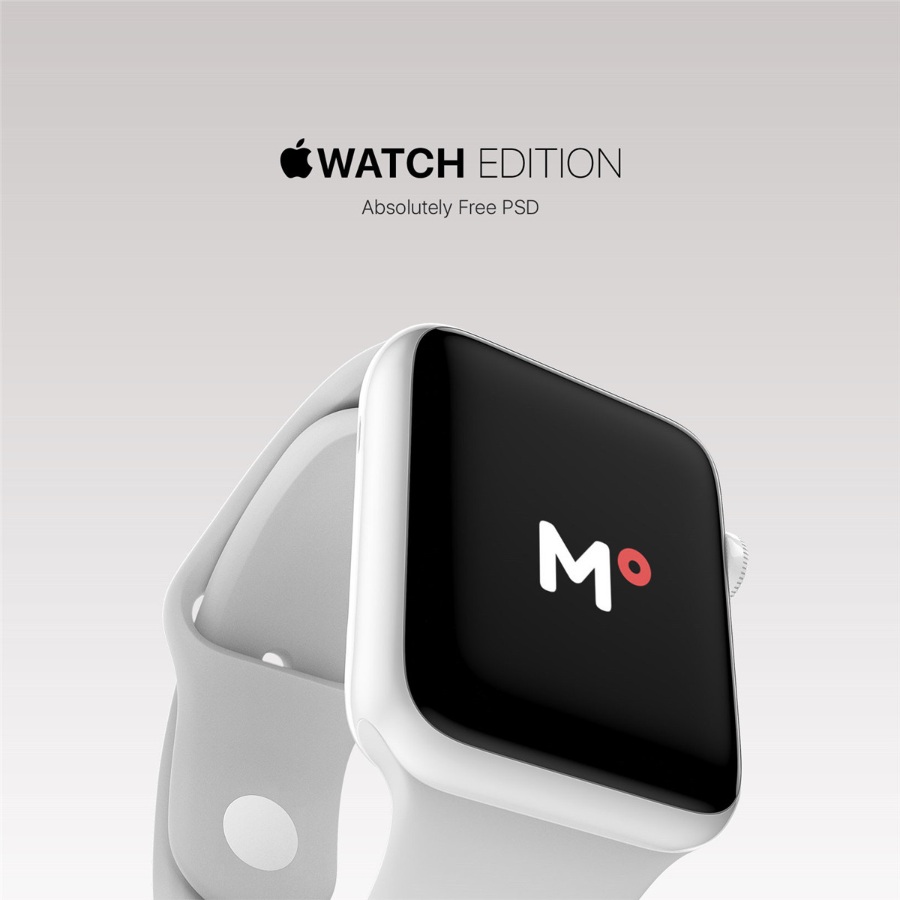 Apple Watch手表贴图样机psd