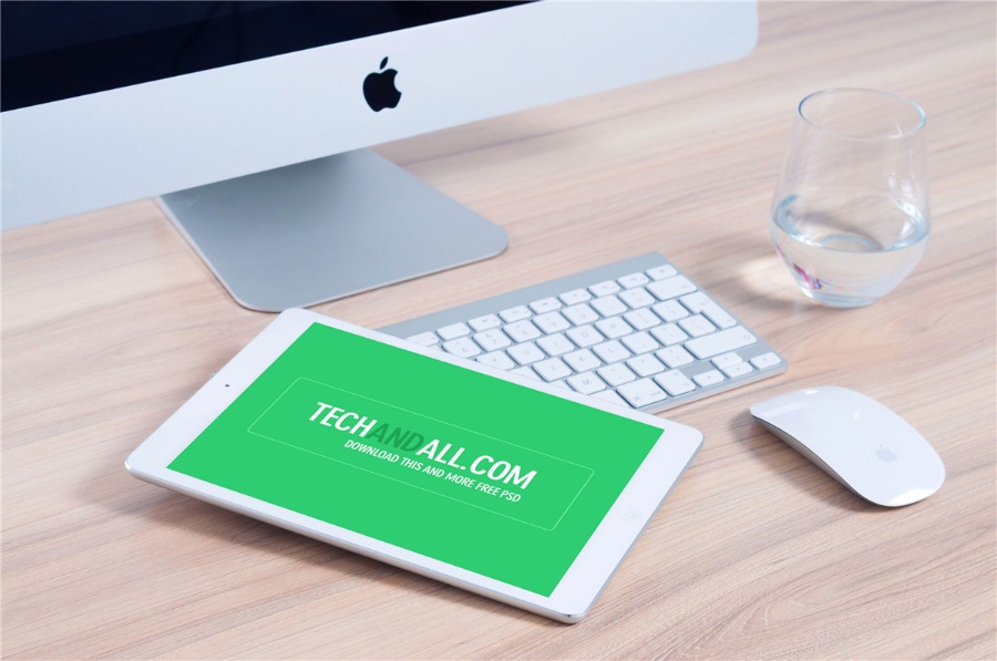 iPad电脑场景psd素材