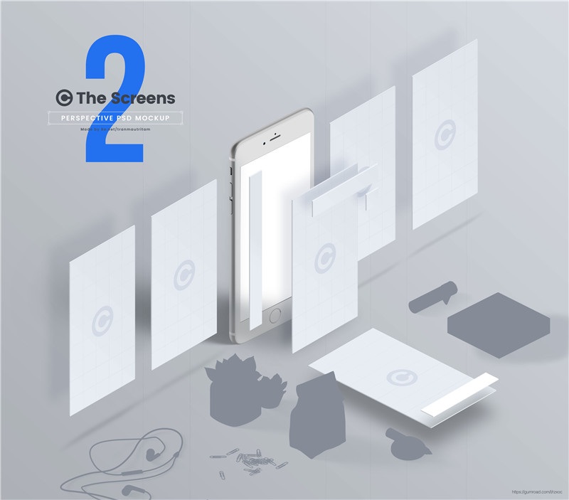 手机app设计模型样机