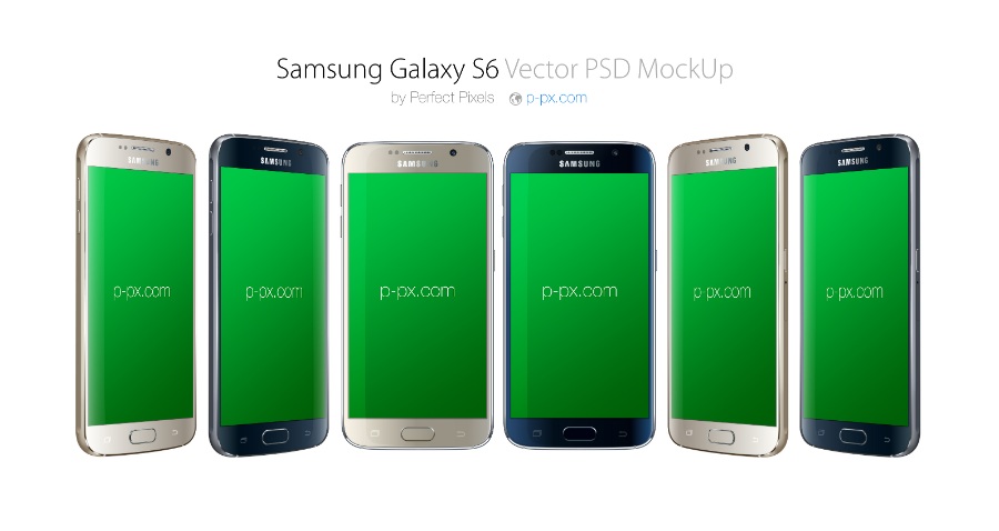 三星GalaxyS6手机模型PSD源文件