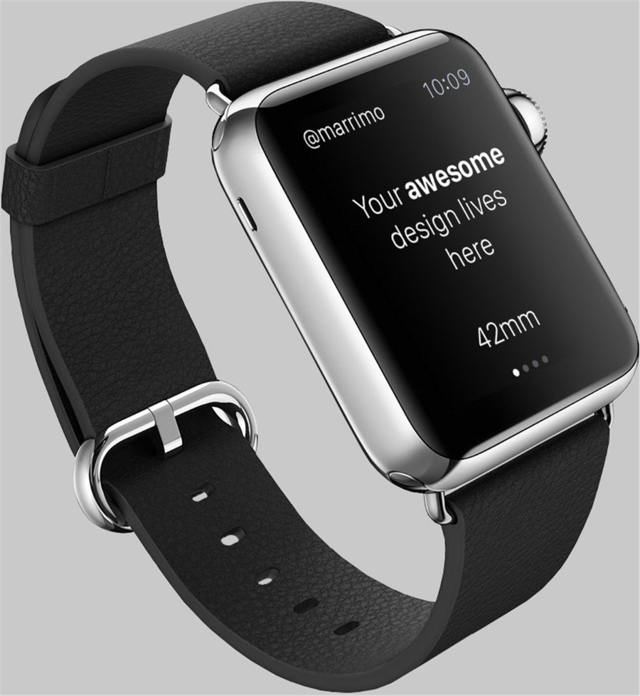 Apple Watch手表psd样机模型贴图素材
