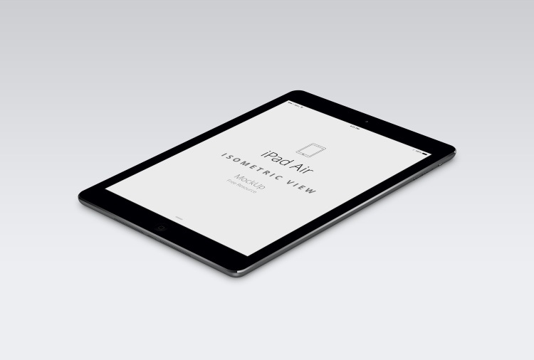 黑色边框iPad平板电脑psd样机素材