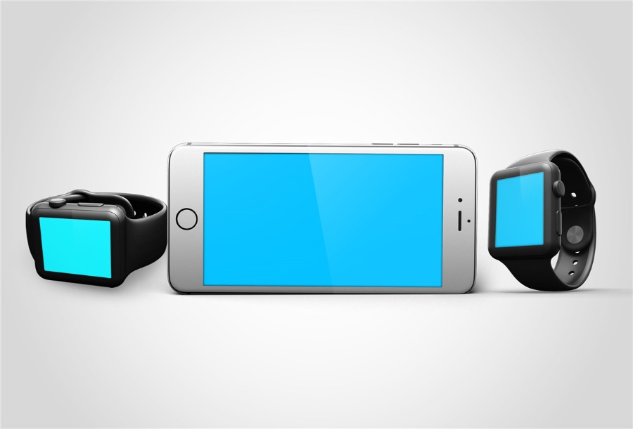 Apple Watch手表貼圖psd素材