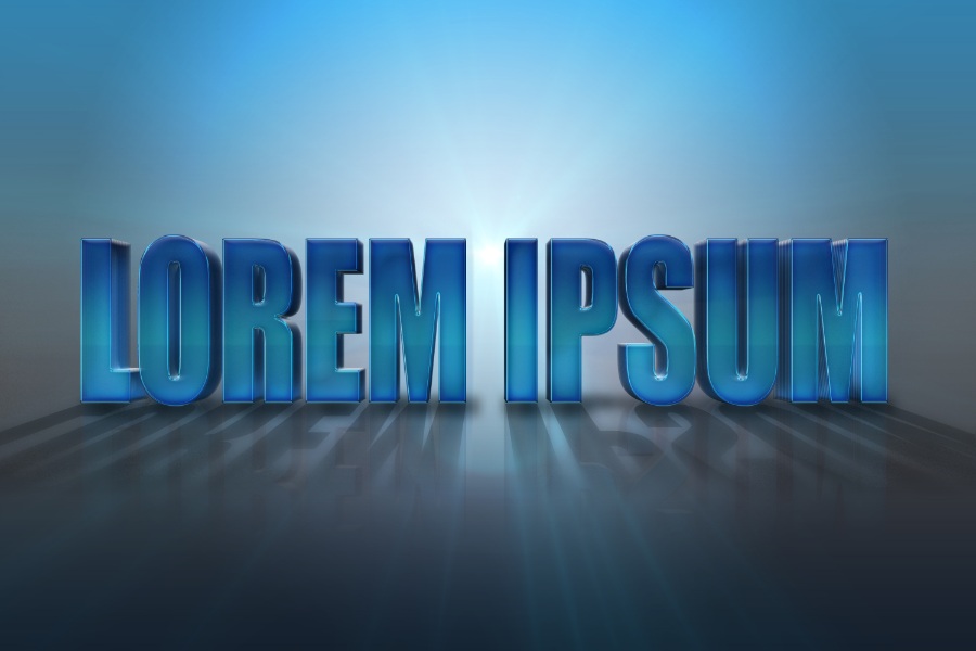 倒影3d立体字样机素材