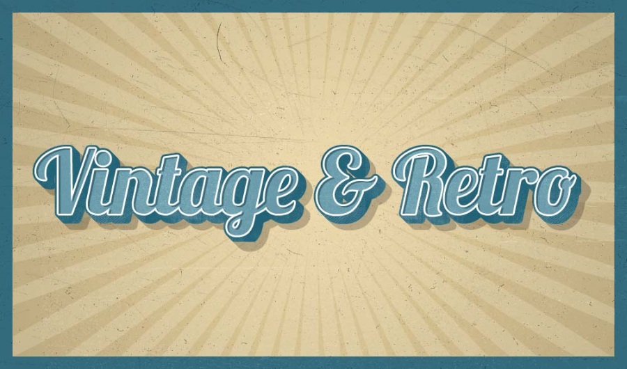 懷舊英文字體樣機psd樣機