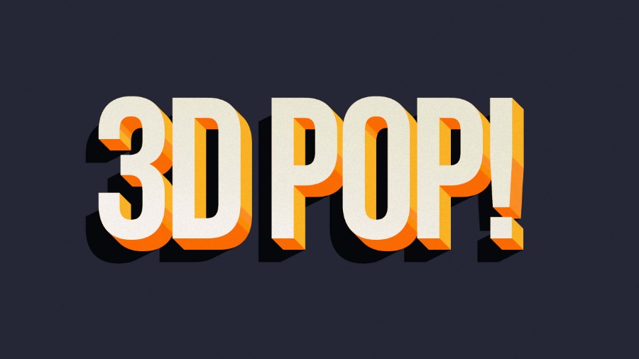 懷舊復(fù)古帶倒影效果的3d立體字素材