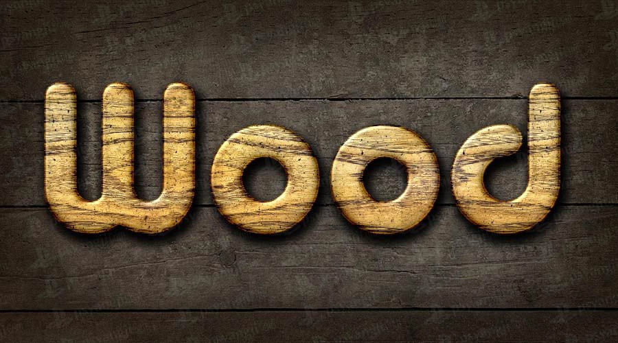 木質(zhì)風(fēng)格字體ps樣機(jī)模板素材