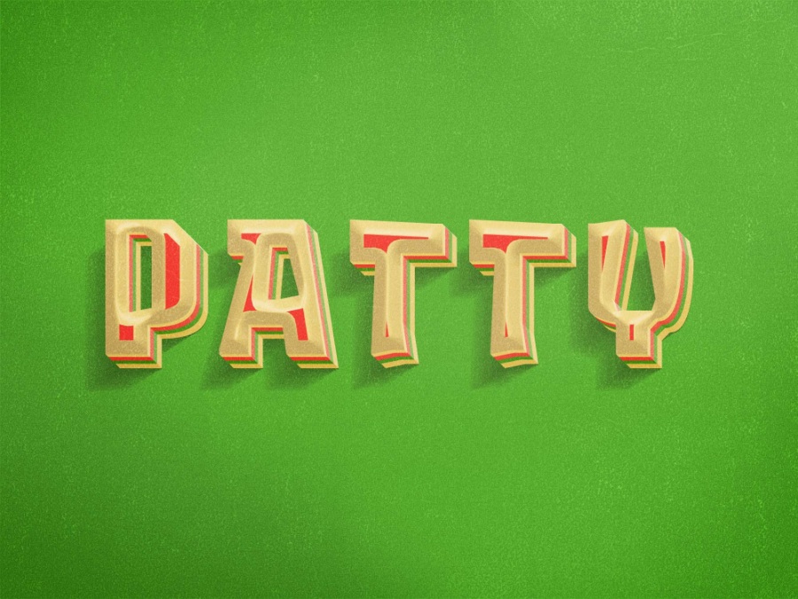 懷舊復(fù)古派對3d立體字ps樣機(jī)