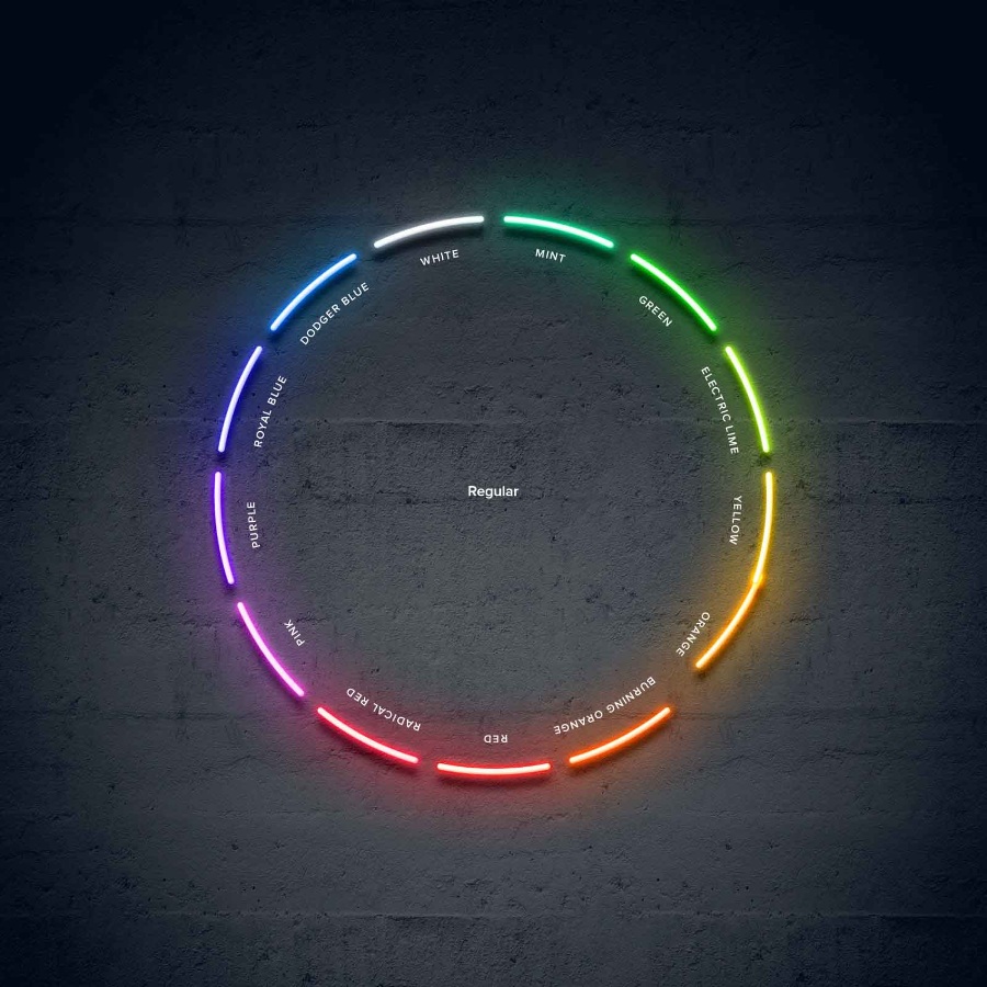 圆圈霓虹效果样机素材