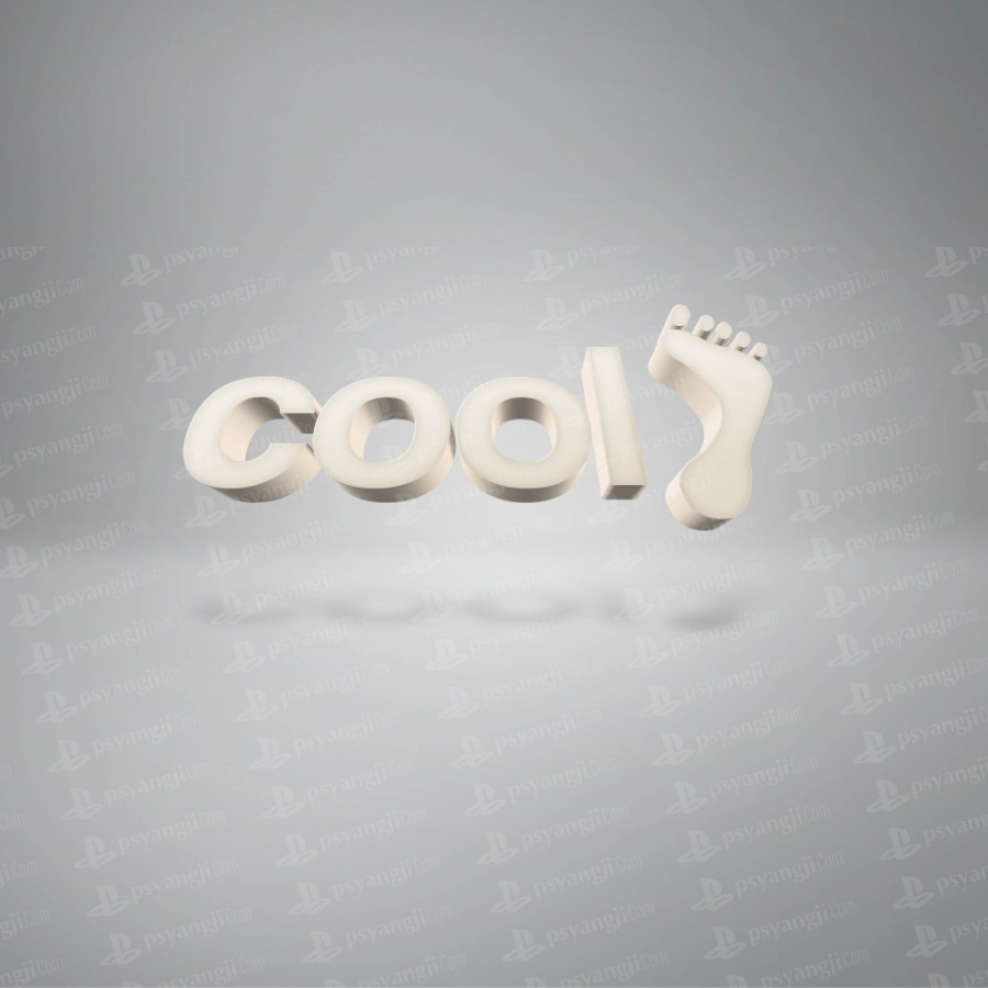 漂浮在空中的3d立体字样机素材