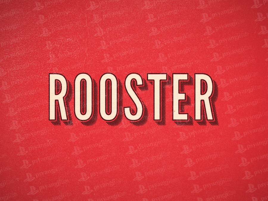 红色场景英文3d立体字psd样机素材