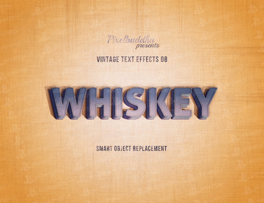 真实的纹路特效3d立体字特效样机素材