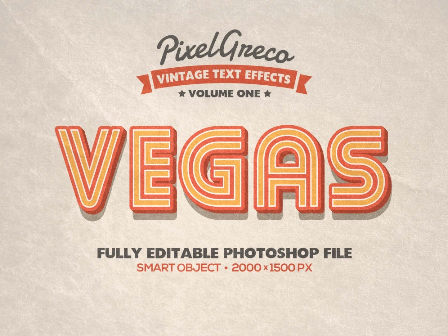 懷舊復(fù)古vegas 3d立體字