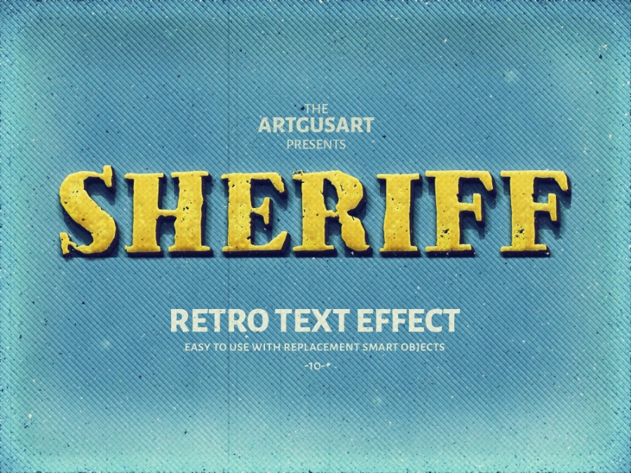 怀旧复古背景3d立体字ps样机