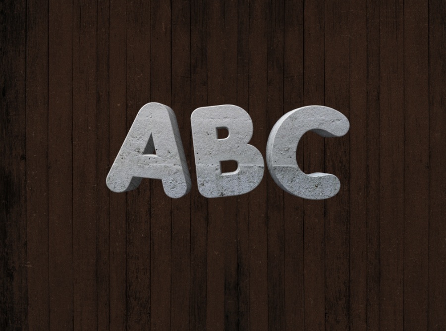 混泥土質(zhì)感3d立體字特效樣機(jī)素材