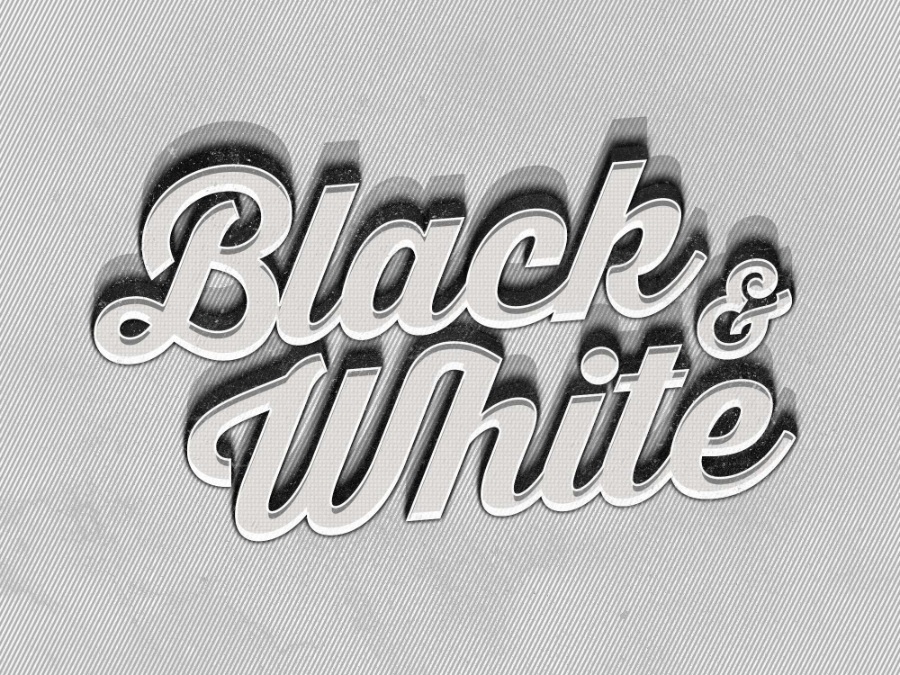 怀旧复古乳白色3d立体字