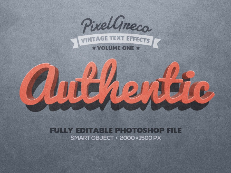 怀旧复古艺术体3d立体字