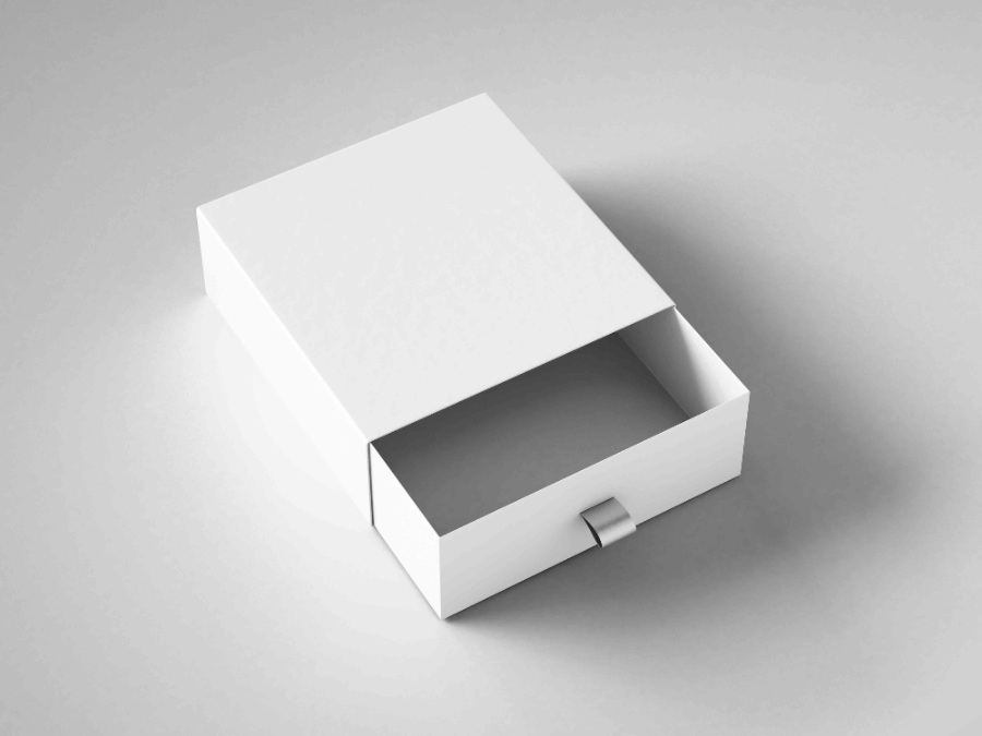 扁型抽盒mockups素材样机