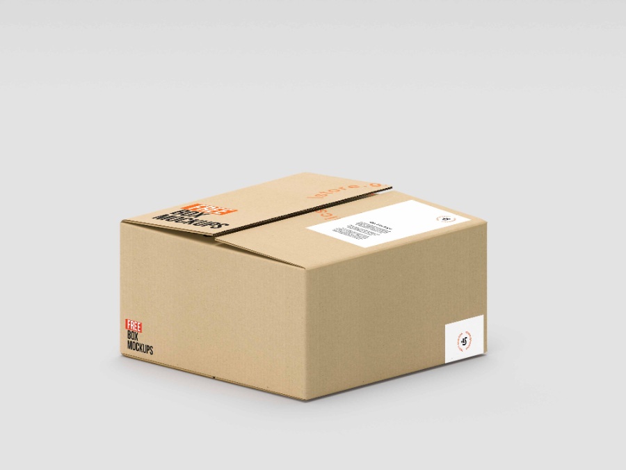 瓦楞纸箱mockups样机素材资源