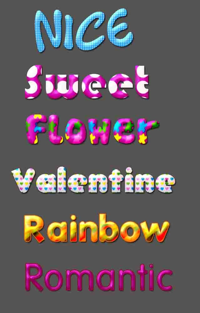 可爱甜美卡哇伊艺术字mockups素材ps样机