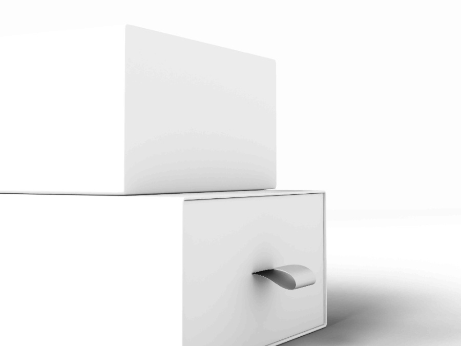 扁型抽盒层叠款设计ps样机