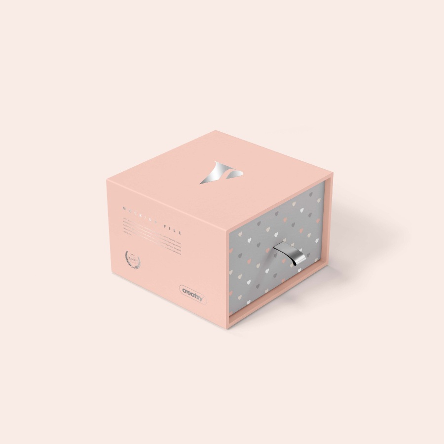 正方形粉色外表mockups素材