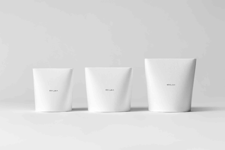 食品纸盒大中小三款包装mockups样机