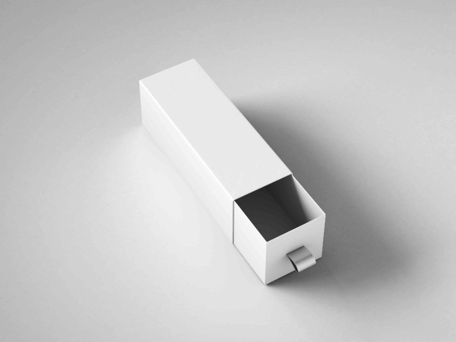 扁型抽盒可以装酒mockups样机素材