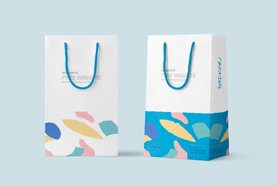 手提纸盒mockups样机贴图