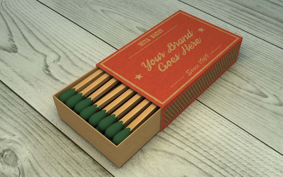 火柴盒包装展示样机素材