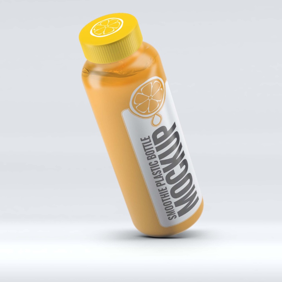 夏季橙汁飲料瓶身包裝樣機素材