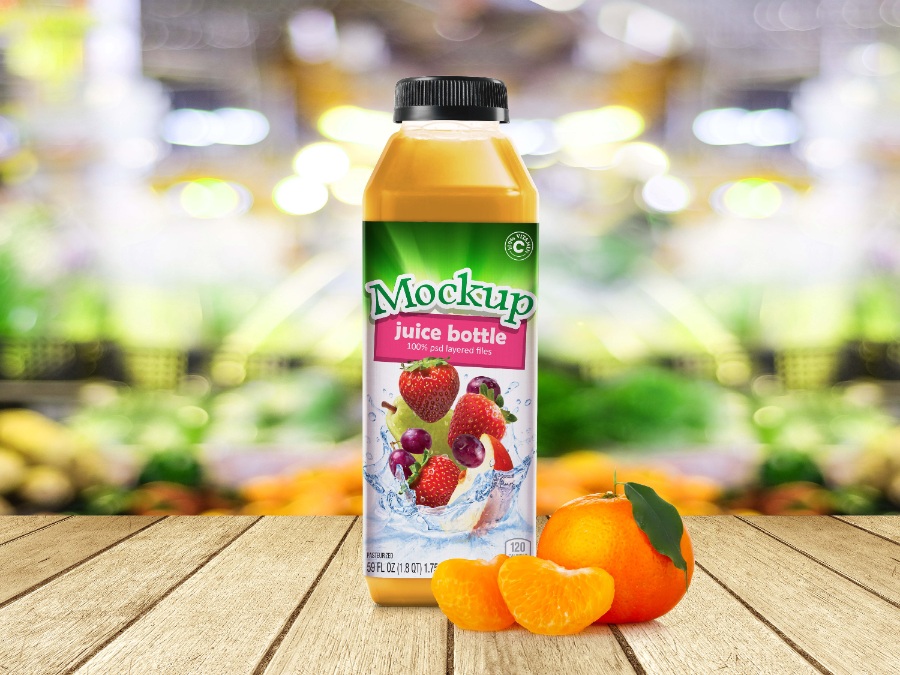 酸梅汁饮料瓶包装设计样机