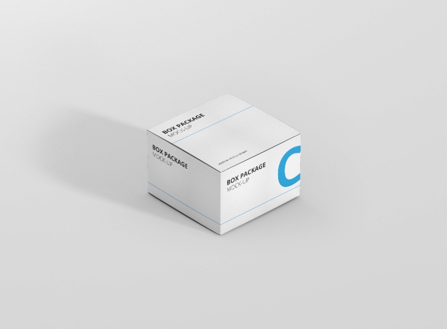 正方形盒包装样式Mockups素材