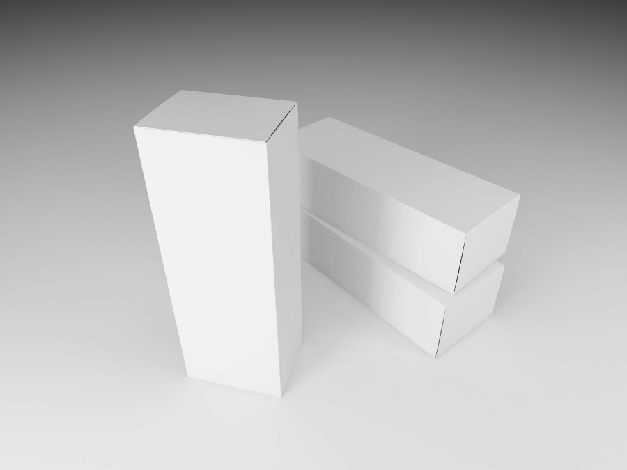 纸箱包装材料效果展示ps样机素材