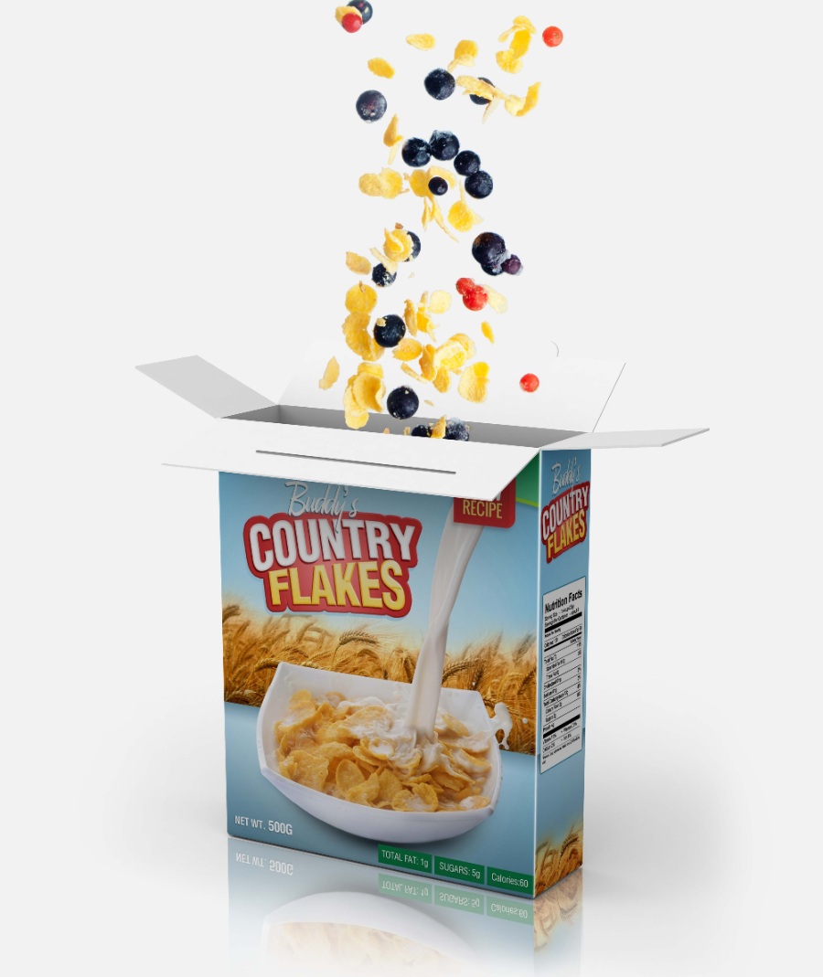 食品紙盒包裝樣機生成素材