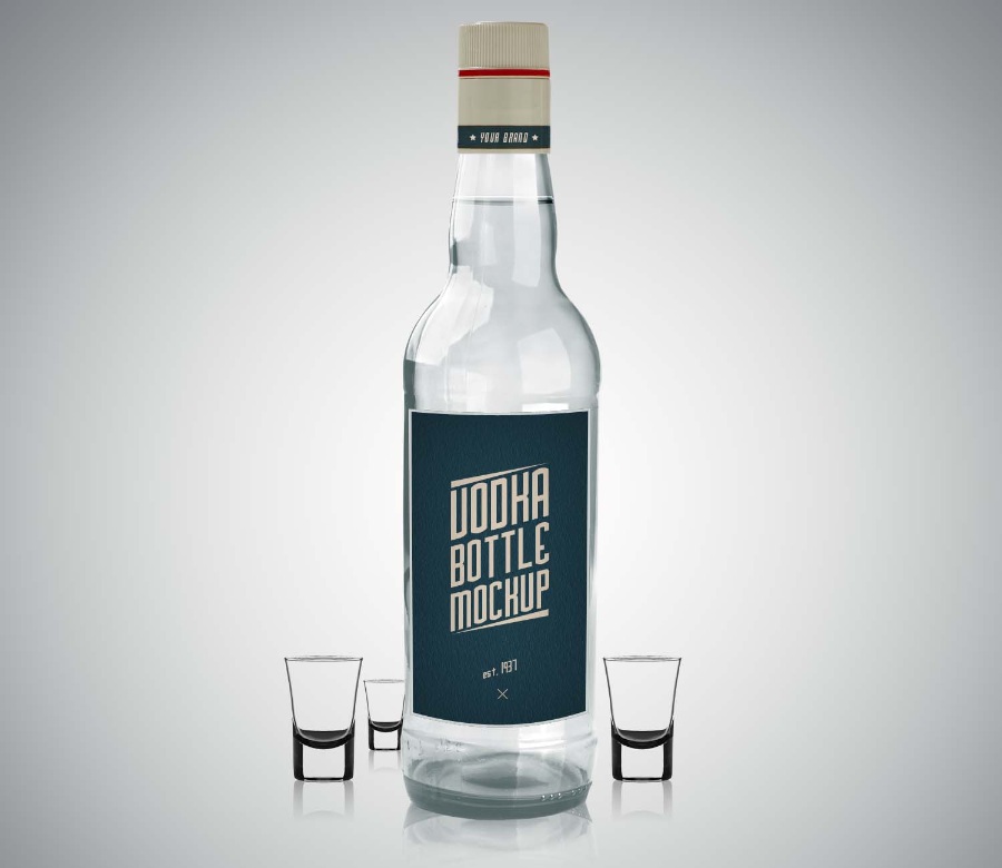 酒类瓶体包装Mockups设计