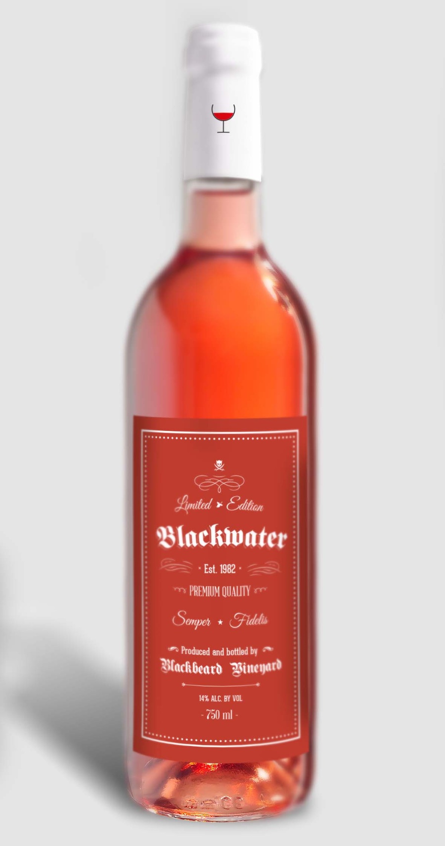 单支洋酒瓶Mockups